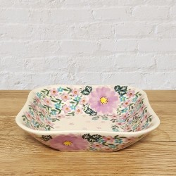 ポーリッシュポタリー VENA 正方形ボウル18cm V390-U208