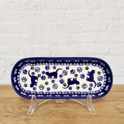 ポーリッシュポタリー DALIA オーバルロングプレート 23cm DT27-U240