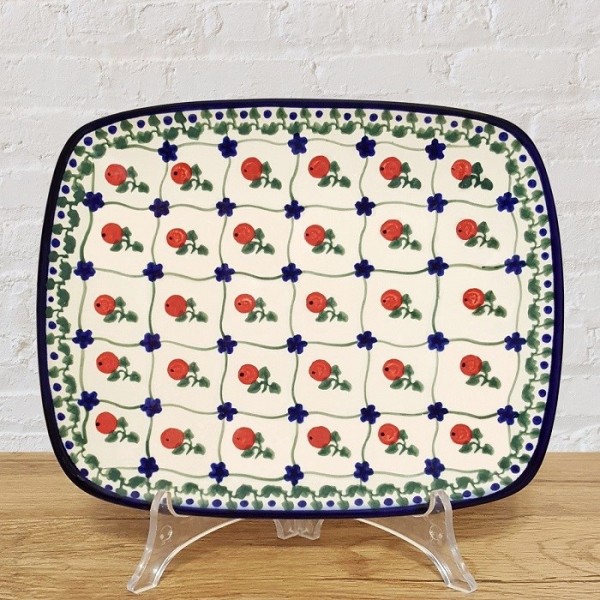 ポーリッシュポタリー MILLENA スクエアープレート23cm M408-063R