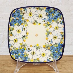 ポーリッシュポタリー MILLENA スクエアプレート18cm M407-U88