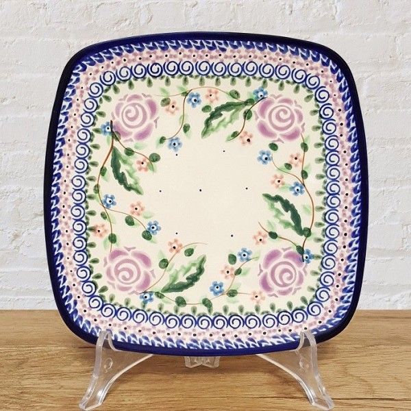 ポーリッシュポタリー MILLENA スクエアプレート18cm M407-U27V