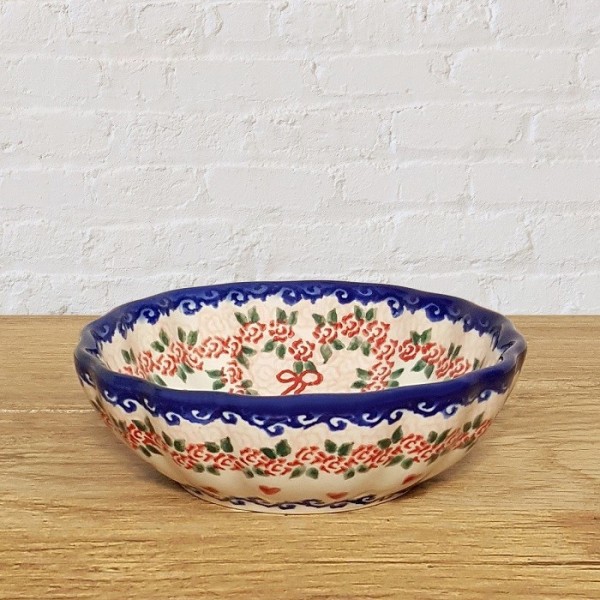 ポーリッシュポタリー VENA スカラップ型ボウル12cm V448-U455