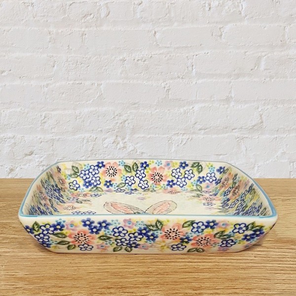 ポーリッシュポタリー VENA スクエアボウル浅20cm_V210-A574