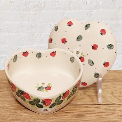 ポーリッシュポタリー CERAMIKA ARTYSTYCZNA ハート型保存容器_CA143-2709X