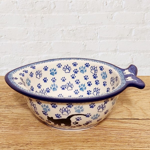 ポーリッシュポタリーCERAMIKA ARTYSTYCZNAお魚ビックボウル19cm_CAE14-1771X