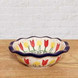 ポーリッシュポタリー CERAMIKA ARTYSTYCZNAフリルボウル13cm_CA627-2720X