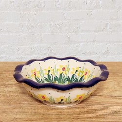 ポーリッシュポタリー CERAMIKA ARTYSTYCZNAフリルボウル13cm_CA627-2122X