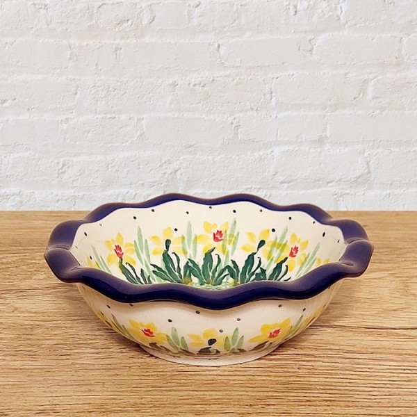 ポーリッシュポタリー CERAMIKA ARTYSTYCZNAフリルボウル13cm_CA627-2122X