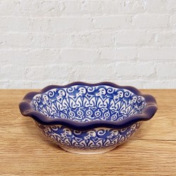 ポーリッシュポタリー CERAMIKA ARTYSTYCZNAフリルボウル13cm_CA627-60X