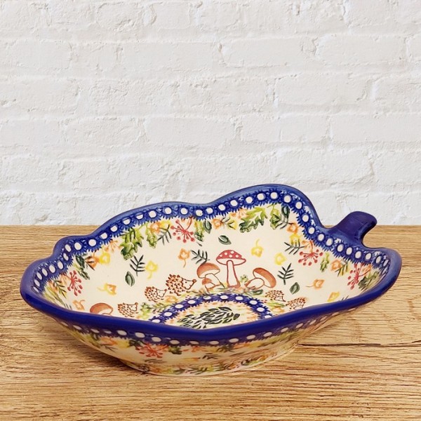 ポーリッシュポタリー VENA リーフボウル21cm_V160-U486