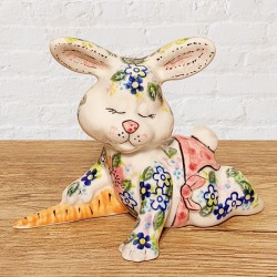 ポーリッシュポタリー_VENA_うさぎの置物_V611-A574