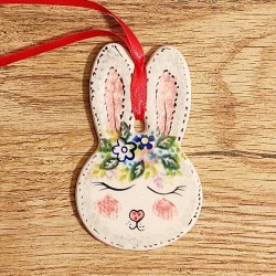 ポーリッシュポタリー_VENA_うさぎのオーナメント_V628-A574