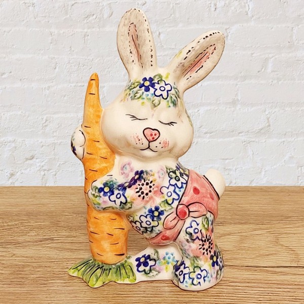 ポーリッシュポタリー VENA うさぎの置物 V609-A574
