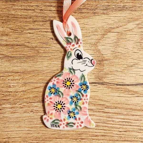 ポーリッシュポタリー VENA うさぎのオーナメント V599-A574