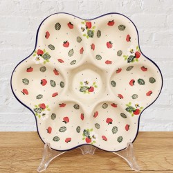 ポーリッシュポタリー CERAMIKA ARTYSTYCZNA エッグプレート22cm_CA747-2709X