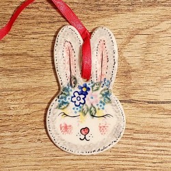 ポーリッシュポタリーVENA うさぎのオーナメント_V628-A574