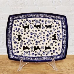 ポーリッシュポタリー IRENA スクエアプレート 23cm_TK23-KOT