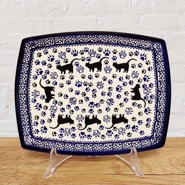 ポーリッシュポタリー IRENA スクエアプレート 23cm_TK23-KOT