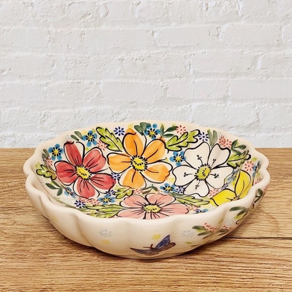 ポーリッシュポタリー VENA フリルボウル17cm_V449-A542