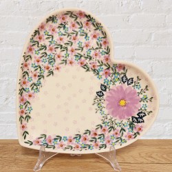 ポーリッシュポタリー VENA ハートプレート 大 25cm_V393-U208