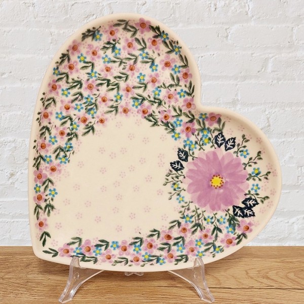 ポーリッシュポタリー VENA ハートプレート 大 25cm_V393-U208