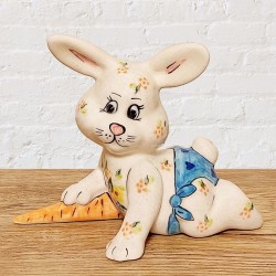 ポーリッシュポタリー VENA うさぎの置物_V611-C124