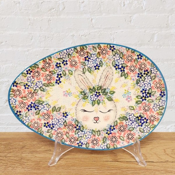 ポーリッシュポタリーVENA たまご型プレート25cm_V191-A574