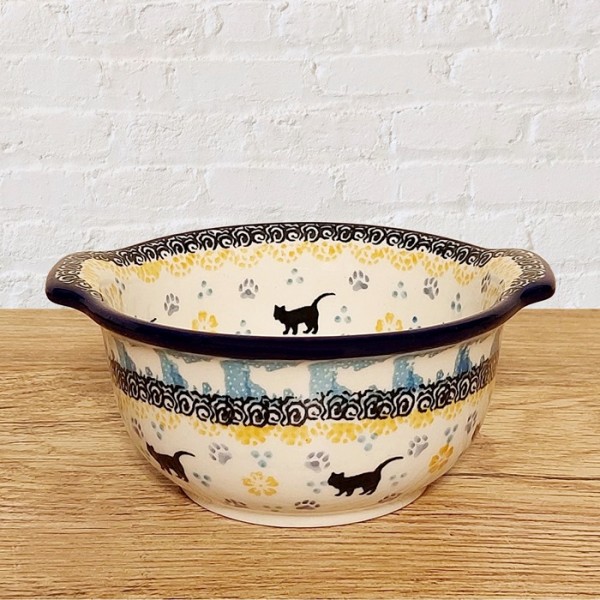 ポーリッシュポタリー CERAMIKA ARTYSTYCZNA 取手付きボウルφ14cm_CAD14-2153X