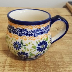 Zaklady Ceramiczne "BOLESLAWIEC"(ザクワディ)社製 ポーランド陶器 ﾎﾟｰﾗﾝﾄﾞﾏｸﾞｶｯﾌﾟ0.23L GU1472-DU144