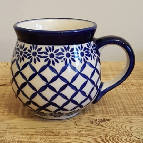 Manufaktura Bolesławiec (マヌファクトゥラ) 社製 マヌファクトゥラ社 （ボレスワヴィエツ陶器）マグカップ Ｓ (350ml) ポーランド陶器 K90-K90