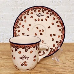 ポーリッシュポタリー CERAMIKA ARTYSTYCZNA マグカップ ＆ ソーサー180ml_CA775-2391X