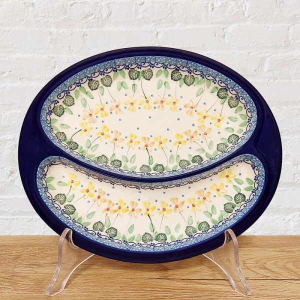 ポーリッシュポタリー CERAMIKA ARTYSTYCZNA 仕切り皿25cm_CA497-2122X