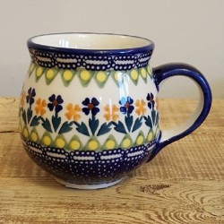 Manufaktura Bolesławiec (マヌファクトゥラ) 社製 マヌファクトゥラ社 （ボレスワヴィエツ陶器）マグカップ Ｓ (350ml) ポーランド陶器 K90-DST