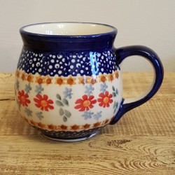 Manufaktura Bolesławiec (マヌファクトゥラ) 社製 マヌファクトゥラ社 （ボレスワヴィエツ陶器）マグカップ Ｓ (350ml) ポーランド陶器 K90-P227