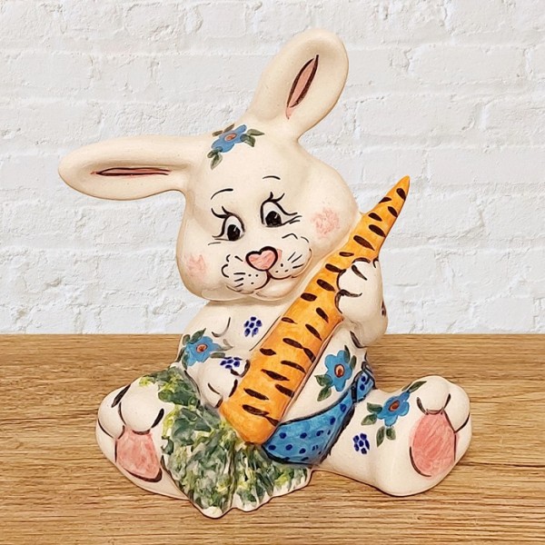 ポーリッシュポタリー VENA うさぎの置物_V610-B203