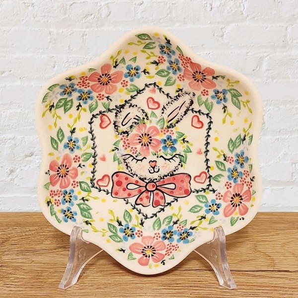 ポーリッシュポタリー VENA 花びら型ボウル17cm_V445-A1-589