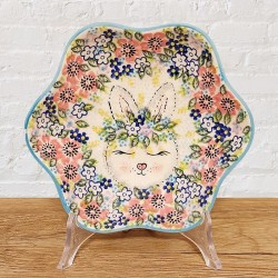 ポーリッシュポタリー VENA 花びら型ボウル17cm_V445-A574