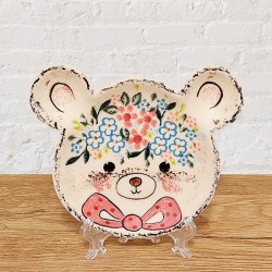 ポーリッシュポタリー VENA くまさん型豆皿_V661-U493