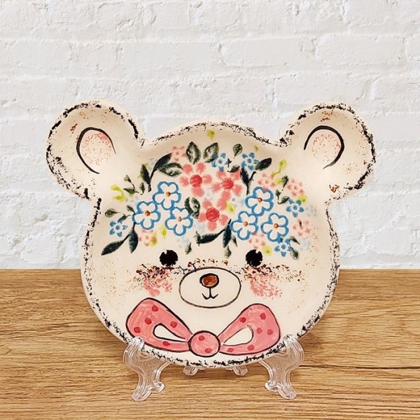 ポーリッシュポタリー VENA くまさん型豆皿_V661-U493
