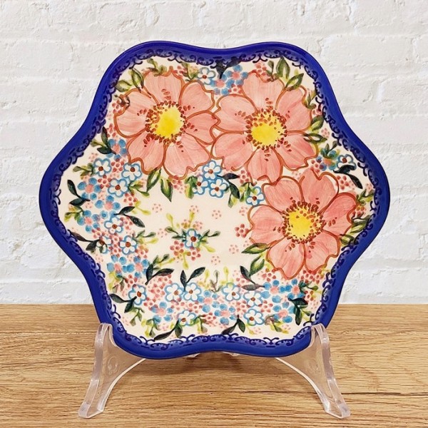 ポーリッシュポタリー VENA 花びら型ボウルφ17cm_V445-A509