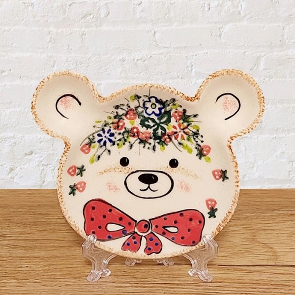 ポーリッシュポタリー VENA くまさん型豆皿_V661-U517