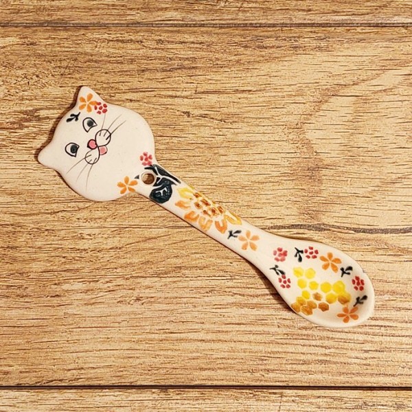 ポーリッシュポタリー VENA 猫スプーン_V516-U650