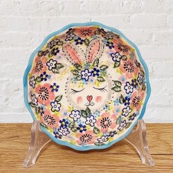 ポーリッシュポタリー VENA スカラップ型ボウルφ12cm_V448-A574