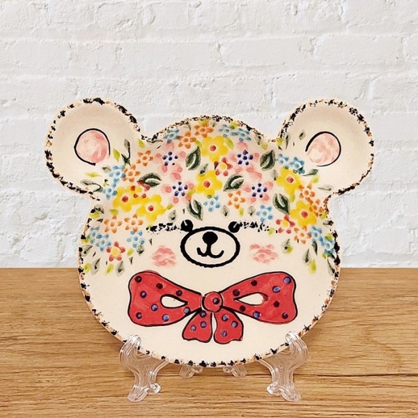 ポーリッシュポタリー VENA くまさん型豆皿_V661-C124