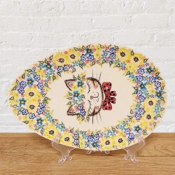 ポーリッシュポタリー VENA たまご型プレート25cm_V191-A1-590