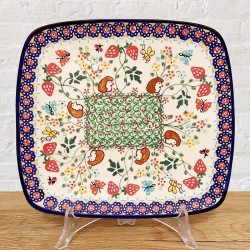 ポーリッシュポタリー MILLENA スクエアープレート23cm_M409-U82