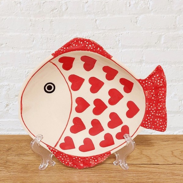 ポーリッシュポタリー MANUFAKTURA お魚型ボウル19cm_S014-SR