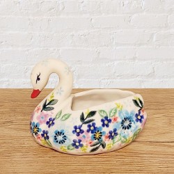 ポーリッシュポタリー VENA スワン型小物入れ小_V506-A578