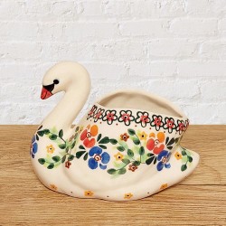 ポーリッシュポタリーMILLENA白鳥型小物入れ_M986-B1