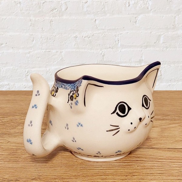 ポーリッシュポタリーCERAMIKA ARTYSTYCZNA猫の形をしたマグカップ250ml_CAH14-2133X
